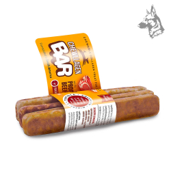 Tres tamaños de barritas de colágeno con ternera, diseñadas para adaptarse a perros pequeños, medianos y grandes. 2