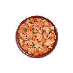Lata de comida húmeda para perros Alpha Spirit con pollo, guisantes y zanahoria. 2