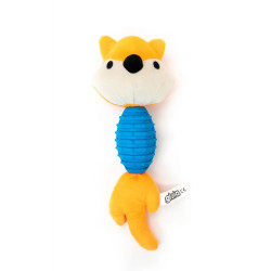 Mordedor de peluche zorro Denis Gloria Pets con goma azul para perros 2