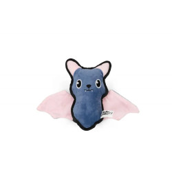 Peluche de murciélago azul con alas rosadas para perro o gato, juguete Halloween 2