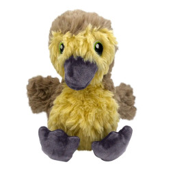 Peluche para perros KONG Comfort Tykes Pato (Gosling), felpa ultra suave amarilla y marrón, chirriador tipo gruñido extraíble, p 2