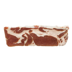 Tiras de bacon mezclado de vacuno y pato para perros como snack cárnico natural