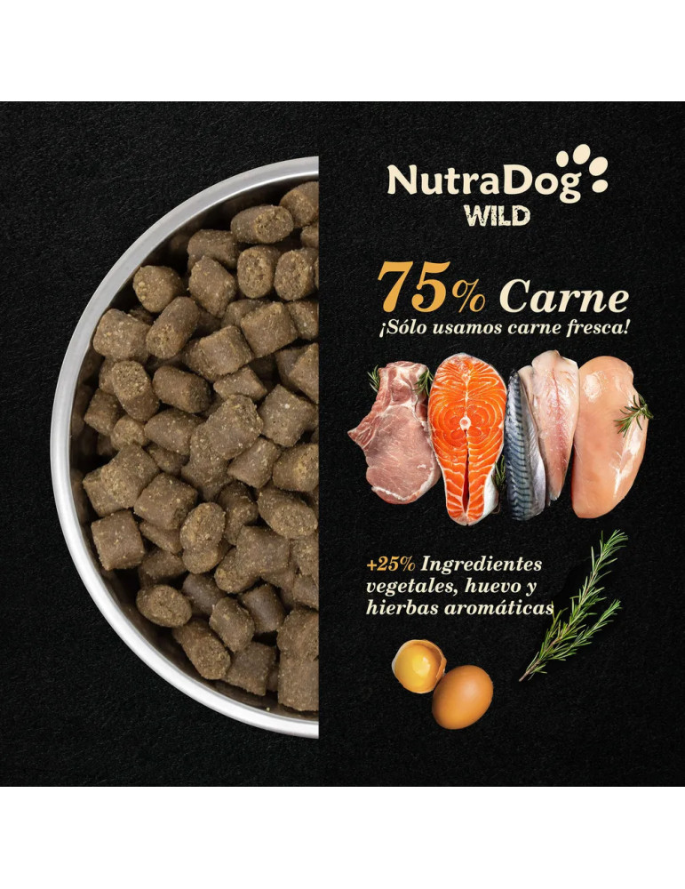 NutraDog Wild Pienso Natural Semihúmedo de Pollo y Pescado