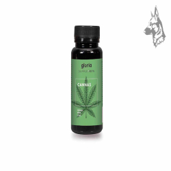 Envase de suplemento alimenticio para mascotas marca Gloria Supple Pets, modelo Canna3. Este producto está formulado para promov